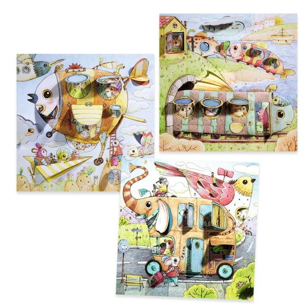 8 coloriages petites portes : Le voyage de Malo - Djeco