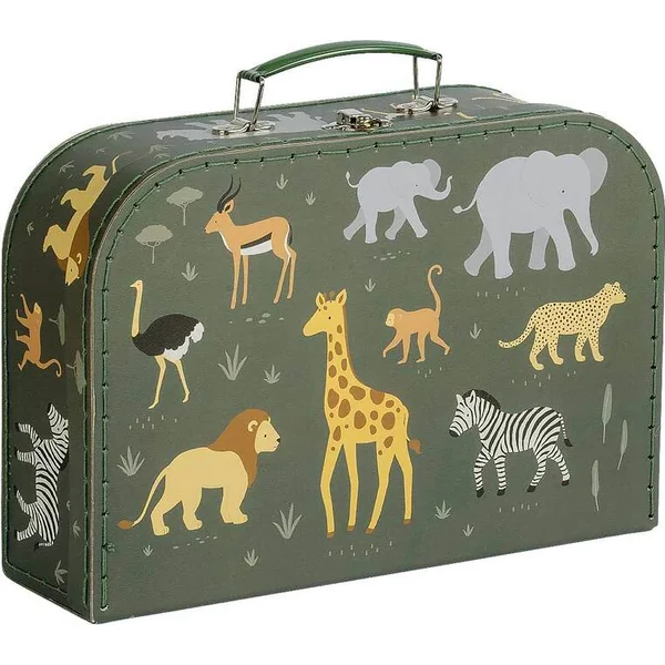 A Little Lovely Company - ensemble de deux valises en carton - animaux de la savane
