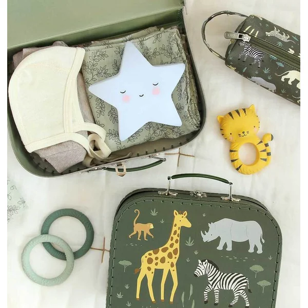 A Little Lovely Company - ensemble de deux valises en carton - animaux de la savane