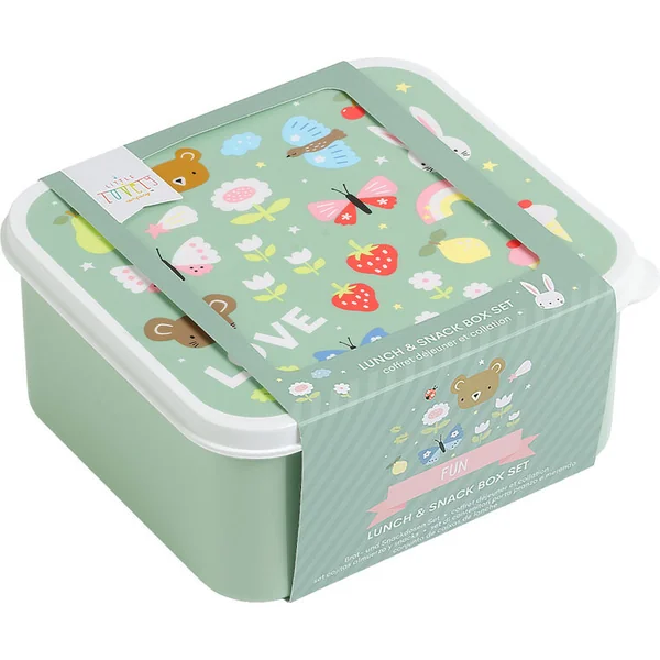 A Little Lovely Company - ensemble de quatre boîtes à déjeuner - joie