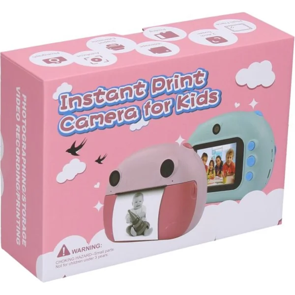Appareil photo numérique pour enfants avec imprimante bleu - photo 12Mpx, vidéo Full HD