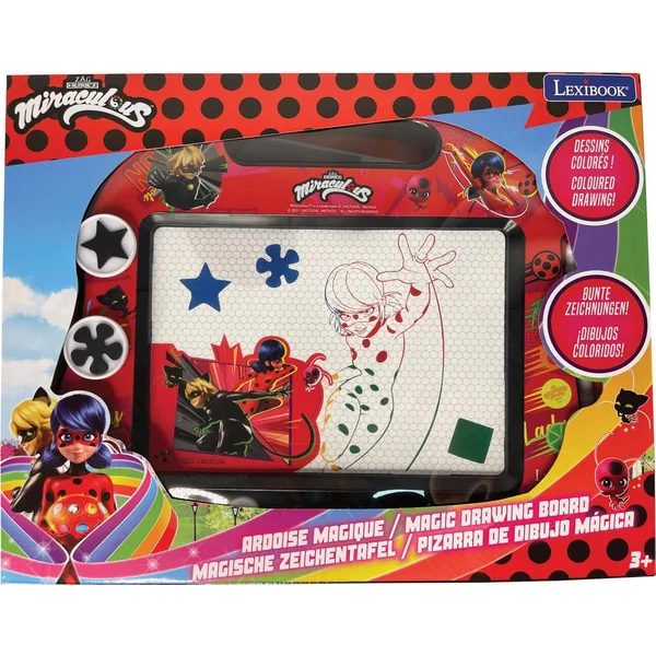ARDOISE MAGIQUE MIRACULOUS FORMAT A5 AVEC ACCESSOIRES MAGNETIQUES POUR DESSINER EN COULEURS