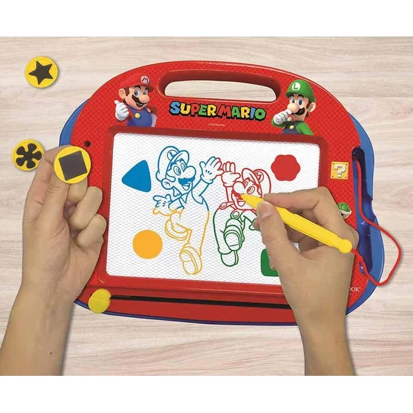 ARDOISE MAGIQUE SUPER MARIO FORMAT A5 AVEC ACCESSOIRES MAGNETIQUES POUR DESSINER EN COULEURS