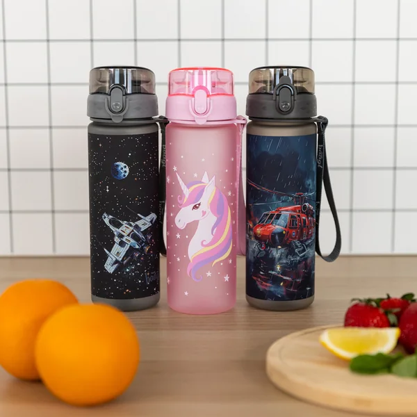 BAAGL Bouteille en Tritan pour boissons Licorne, 500 ml