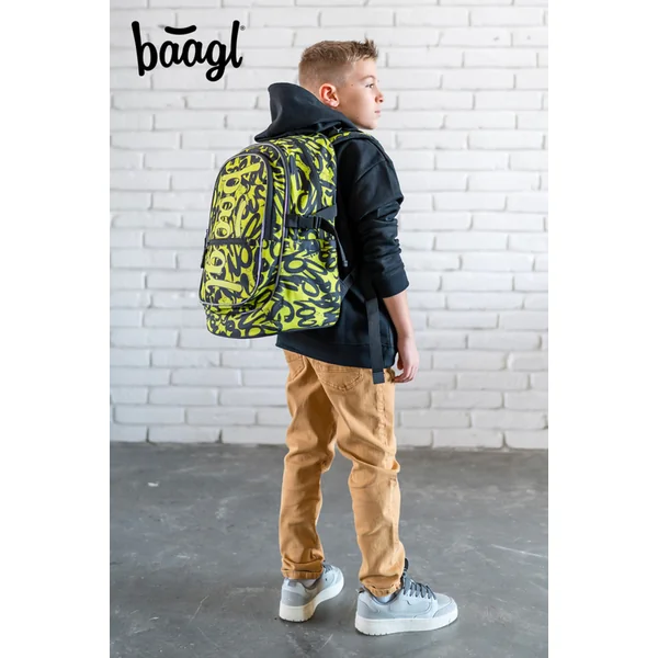 BAAGL ENSEMBLE 3 Core Lime: sac à dos, trousse, pochette