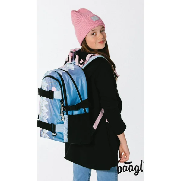 BAAGL ENSEMBLE 5 Skate Moon: sac à dos, trousse, pochette, dossier, portefeuille