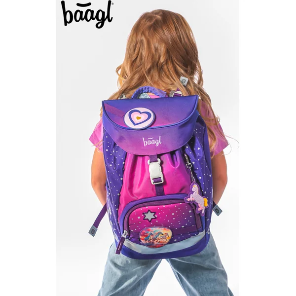 BAAGL Sac à dos scolaire Airy Licorne Cœur