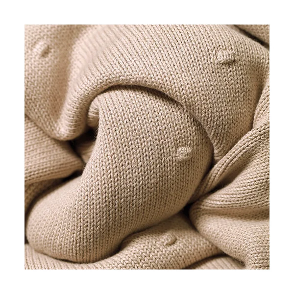 BABYONO Couverture en coton naturel 75 × 100 cm beige clair 0m+