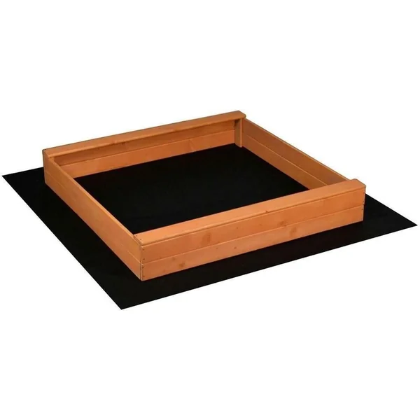 Bac à sable en bois pour enfants avec toit Baby Mix 120x120 cm rouge et blanc