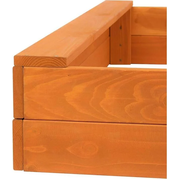 Bac à sable en bois pour enfants avec toit Baby Mix 120x120 cm rouge et blanc