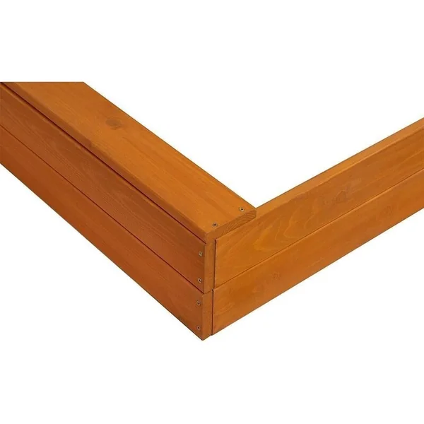 Bac à sable en bois pour enfants avec toit Baby Mix 120x120 cm rouge et blanc