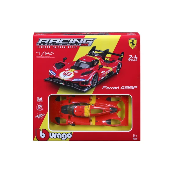 Bburago 1:24 Ferrari Racing Model KIT - Maquette 499P LMH 2023 - Champion 24h Le Mans