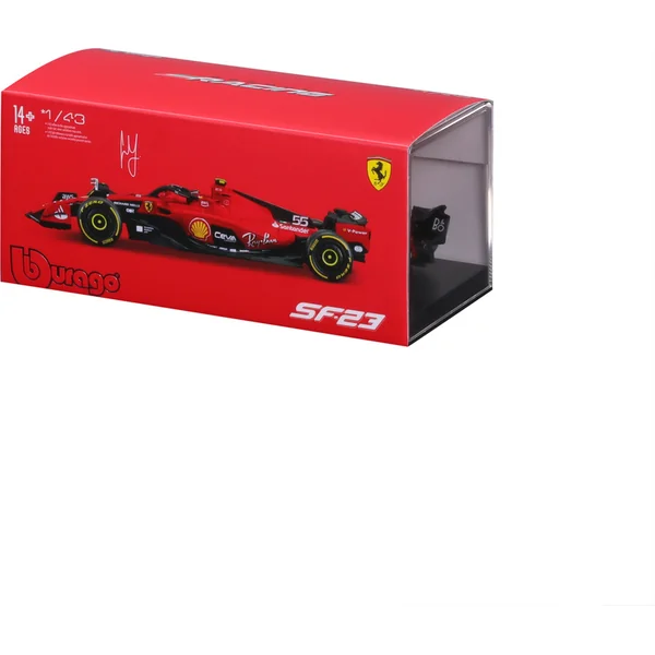 Bburago 1:24 Formule F1 Ferrari Scuderia SF-23 (2023) n°55 Carlos Sainz - Boîtier rigide