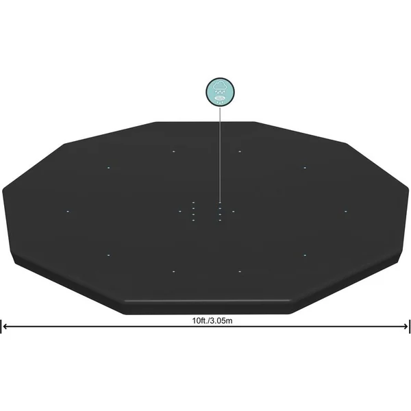 Bestway 58036 Bâche de couverture pour piscines hors-sol 305 cm