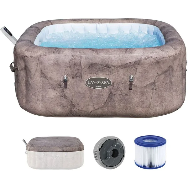 Bestway 6001K Spa LAY-Z-SPA® Rome AirJet™ pour 6 personnes (Économie d'énergie) 180 x 180 x 71 cm