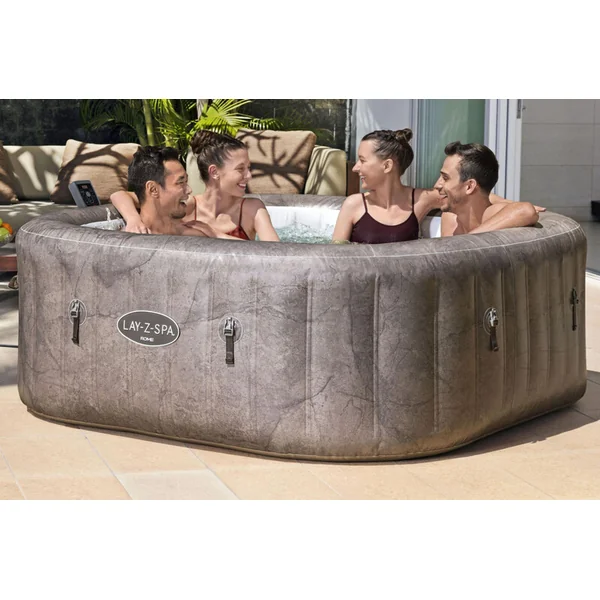 Bestway 6001K Spa LAY-Z-SPA® Rome AirJet™ pour 6 personnes (Économie d'énergie) 180 x 180 x 71 cm