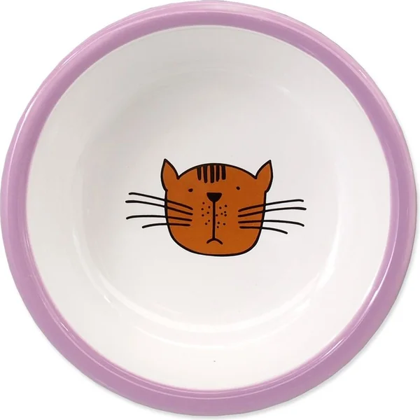 Bol Magic Cat patte de chat en céramique violet 13x5cm 330ml