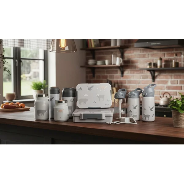 Bouteille isotherme avec paille 400 ml, Montagnes