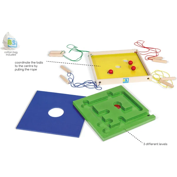 BS Toys Labyrinthe en bois – jeu de coordination