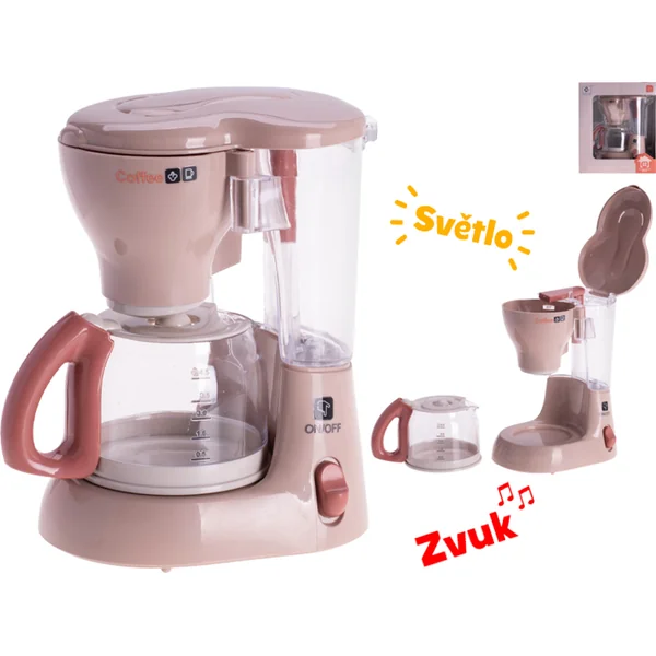 Cafetière goutte à goutte 15x13cm à piles avec lumière et son