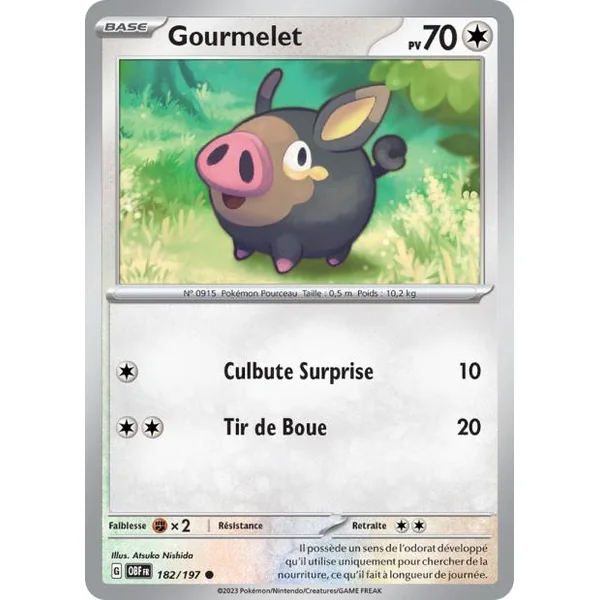Carte Pokémon Gourmelet 182/197 – EV Flammes Obsidiennes