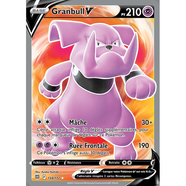 Carte Pokémon Granbull V 159/172 – EB Stars Étincelantes
