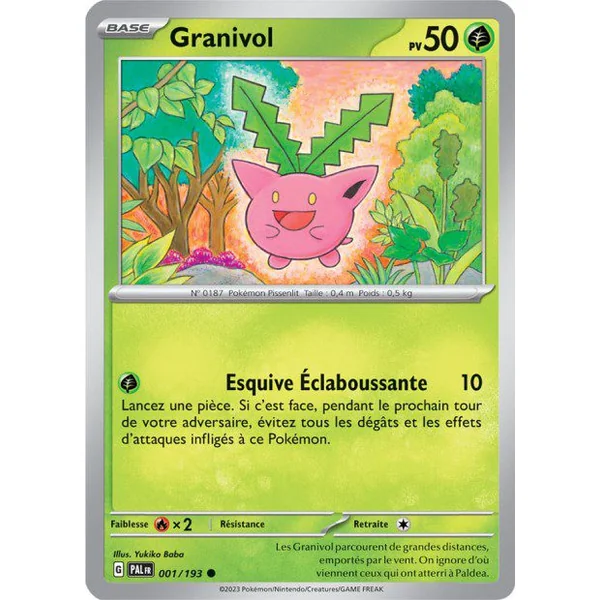 Carte Pokémon Granivol 001/193 – EV Évolutions à Paldea