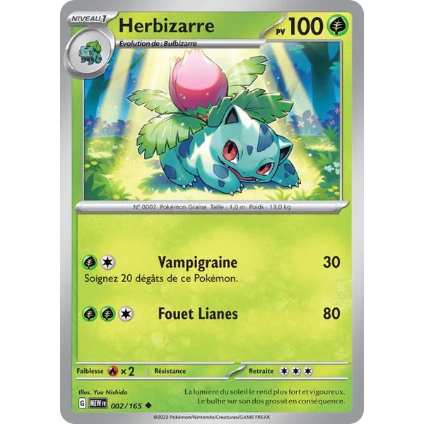 Carte Pokémon Herbizarre 002/165 – Pokémon 151