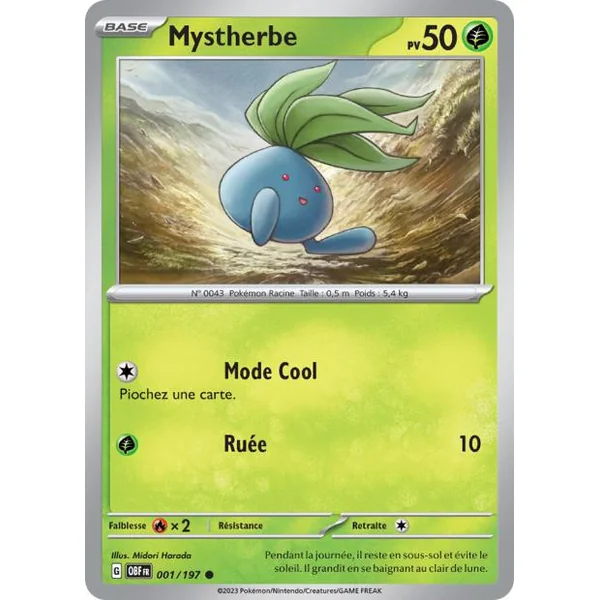Carte Pokémon Mystherbe 001/197 – EV Flammes Obsidiennes