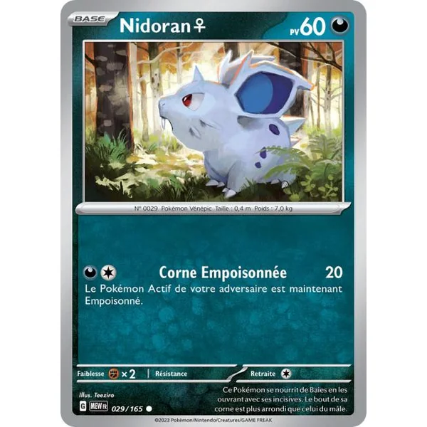 Carte Pokémon Nidoran♀ 029/165 – Pokémon 151