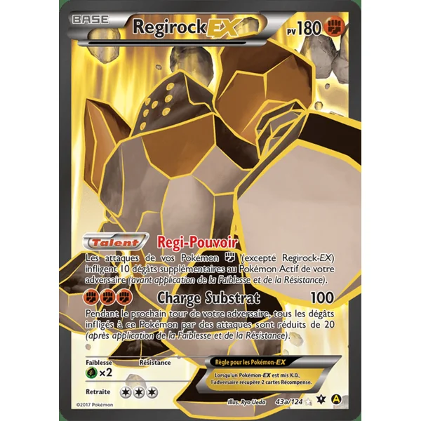 Carte Pokémon Regirock EX 43a/124 – XY Impact des Destins