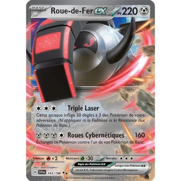 Carte Pokémon Roue de Fer ex 143/198 – Écarlate et Violet