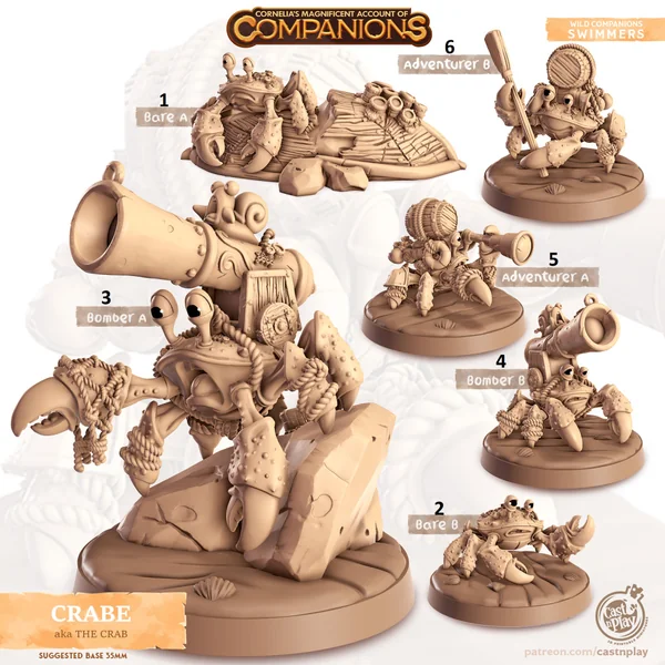 Cast n Play - Les Compagnons de Cornelias - Aquatiques - Crabe