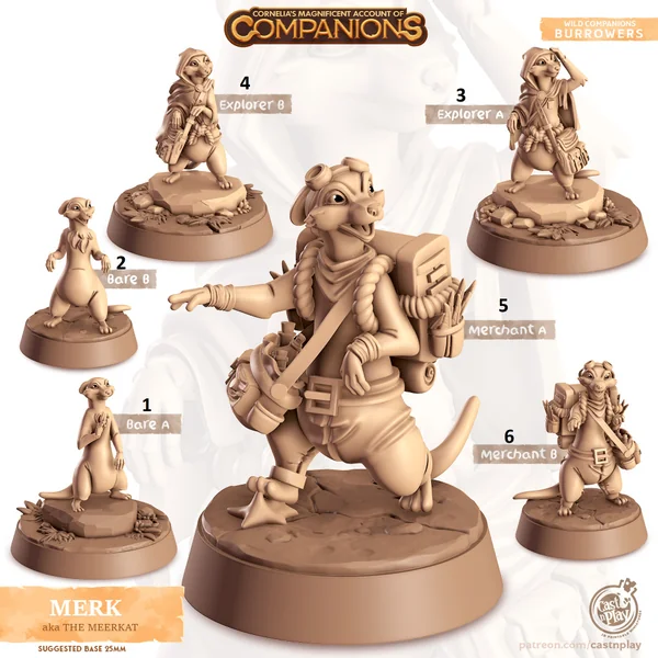 Cast n Play - Les Compagnons de Cornelias - Creuseurs - Suricat