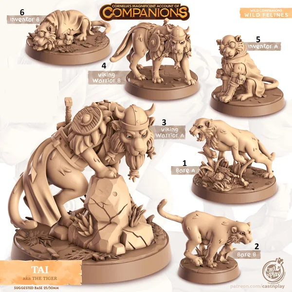 Cast n Play - Les Compagnons de Cornelias - Felins - Tigre