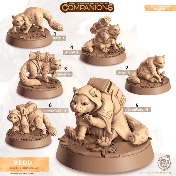 Cast n Play - Les Compagnons de Cornelias - Ours - Panda Roux