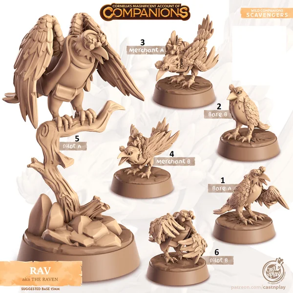 Cast n Play - Les Compagnons de Cornelias - Volants - Corbeau
