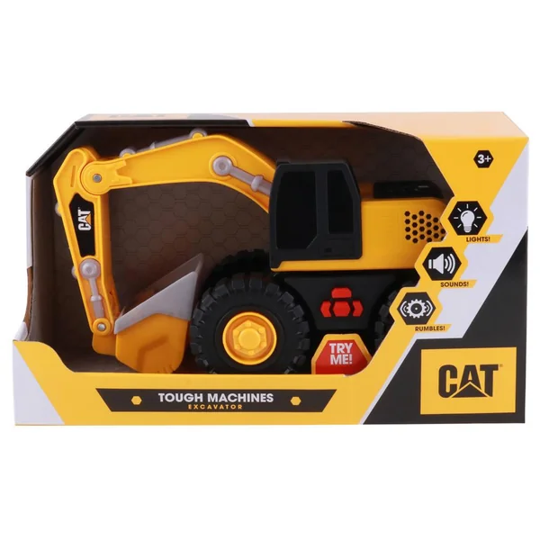 CATERPILLAR - TOUGH MACHINES 25 CM EXCAVATRICE SONS ET LUMIERES ET VIBRATION