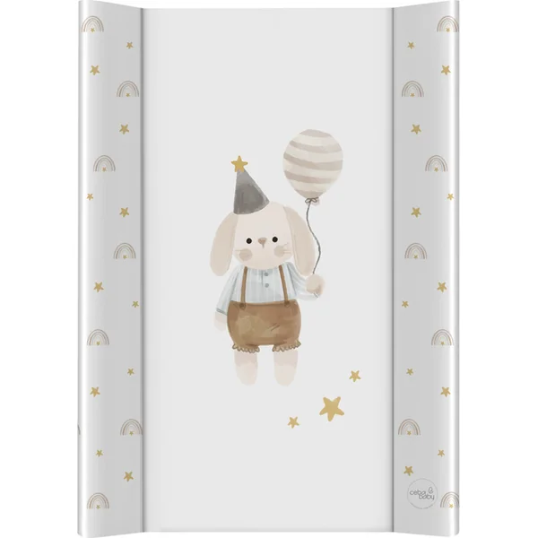 CEBA Matelas à langer 2 côtés avec planche rigide (50x70) Ultra Light Birthday Bunny