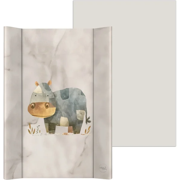 Ceba Matelas à langer à 2 bords avec planche rigide (50x70) Ultra Light Cosy Hippo