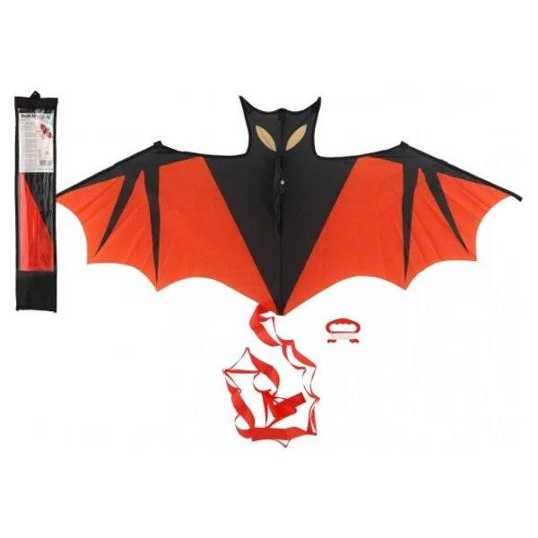 Cerf-volant chauve-souris en nylon 120x55cm dans un sac en tissu 10x54x2cm