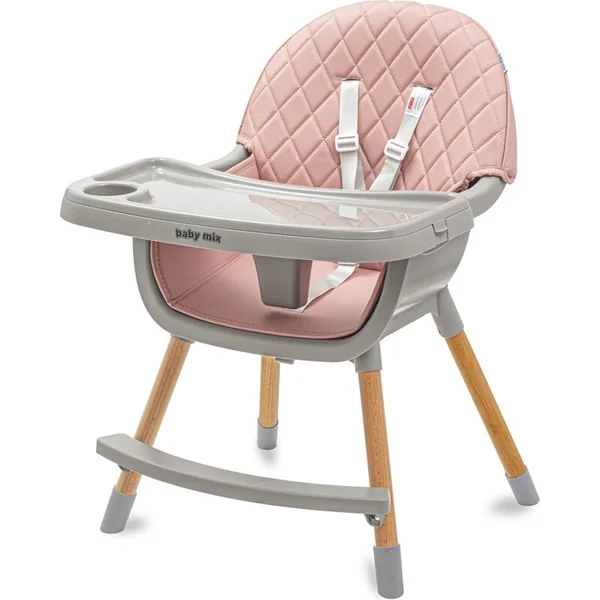 Chaise de salle à manger Baby Mix Freja en bois rose poussiéreux