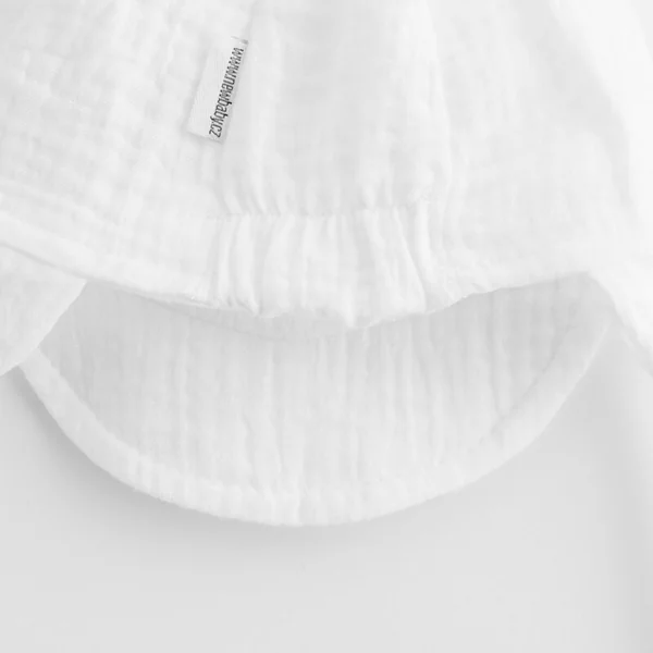 Chapeau d'été en mousseline pour enfant avec visière New Baby blanc taille : 68/74