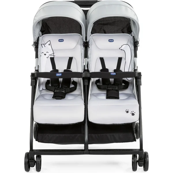 CHICCO Poussette pour frères et sœurs sport Ohlala Twin Silver Cat