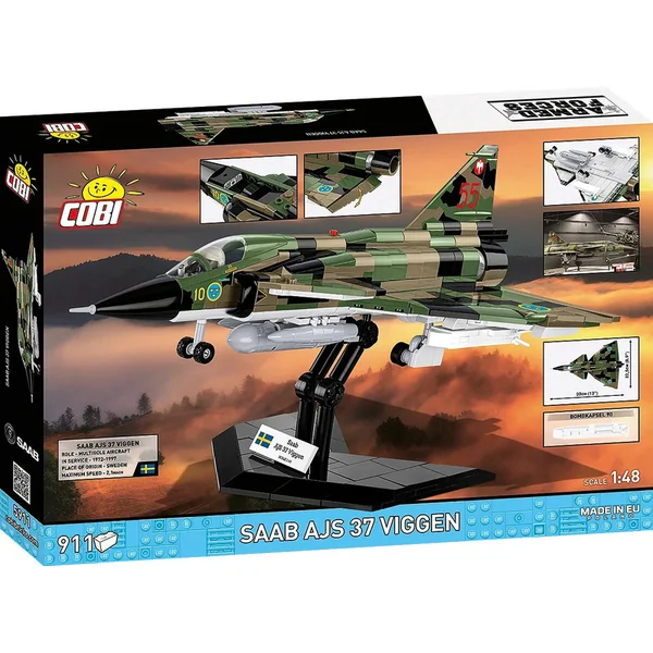 Cobi 5911 Forces Armées SAAB AJS37 VIGGEN, 1:48, 910 k