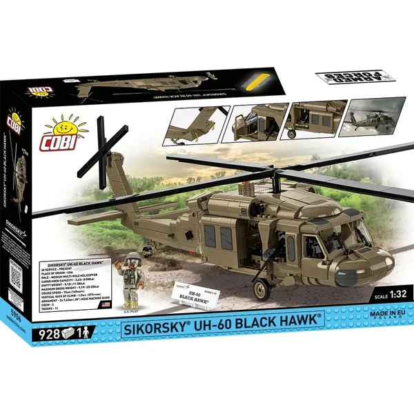 Cobi Forces Armées UH-60 Black Hawk, 1:32, 918 p, 1 f