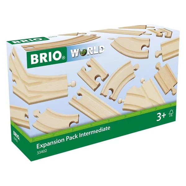 Coffret Evolution Intermédiaire 16 Rails - Accessoire circuit de train en bois - Brio