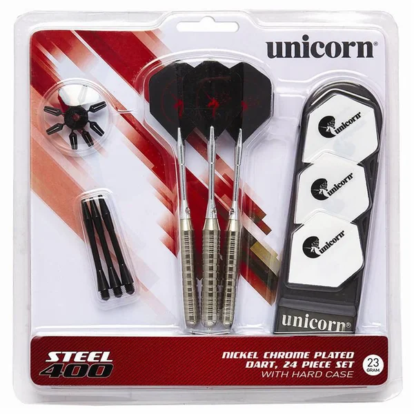 COFFRET STEEL 400 UNICORN 3 FLECHETTES A AILETTES 23G