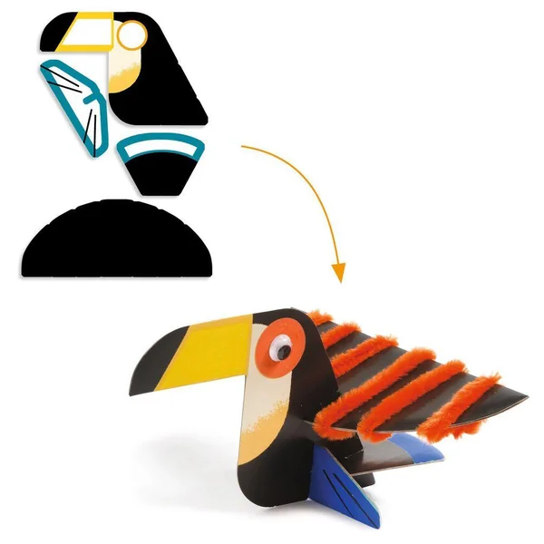 CREATIVE PUNCH OUT BOX COFFRET D'ACTIVITES… TOUT EST UTILISE ! 6 CHICS DE LA SAVANE