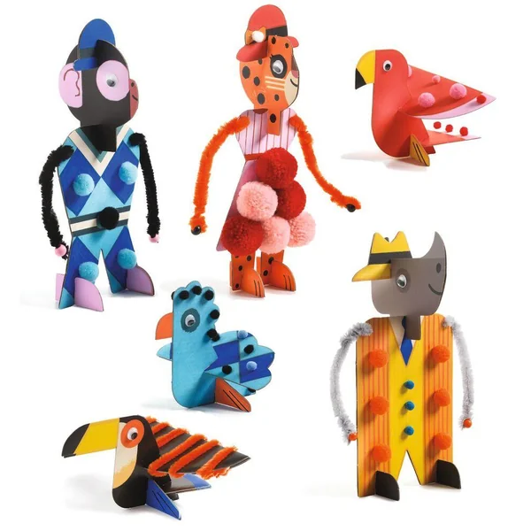 CREATIVE PUNCH OUT BOX COFFRET D'ACTIVITES… TOUT EST UTILISE ! 6 CHICS DE LA SAVANE